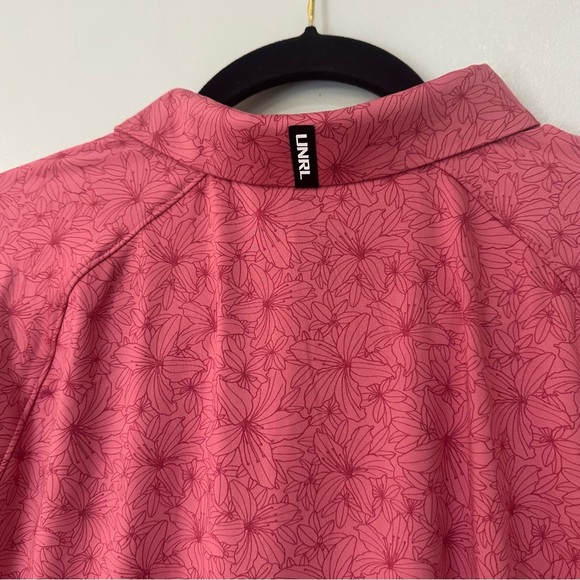 UNRL Barstools Golf Polo Men’s Medium Performance Shirt Pink Azaleas Dry Cool - Picture 9 of 11